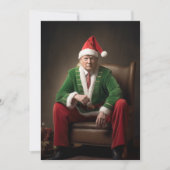 Weihnachtself Donald Trump Feiertagskarte (Vorderseite)