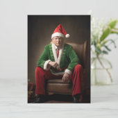 Weihnachtself Donald Trump Feiertagskarte (Stehend Vorderseite)