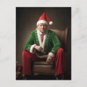 Weihnachtself Donald Trump Feiertagspostkarte (Vorderseite)