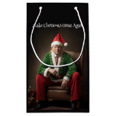 Weihnachtself Donald Trump Kleine Geschenktüte (Rückseite)