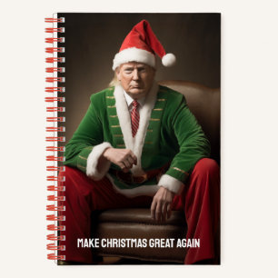 Weihnachtself Donald Trump Notizblock