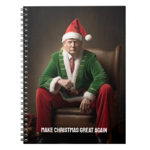 Weihnachtself Donald Trump Notizblock