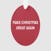 Weihnachtself Donald Trump Ornament (Rückseite)