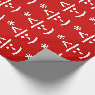 Weihnachtself-Emoticon Xmas-ASCII-Textkunst Geschenkpapier
