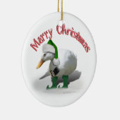 Weihnachtself-Ente - Helfer des Weihnachtsmanns Keramikornament (Rechts)