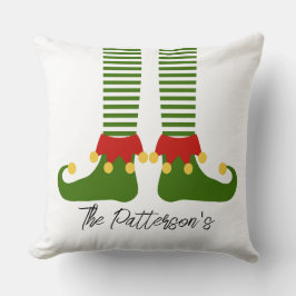 Weihnachtself Familienname Festtage Dekoration Kissen