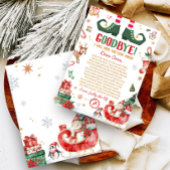 Weihnachtself Farewell Goodbye Letter Card Einladung