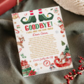 Weihnachtself Farewell Goodbye Letter Card Einladung