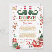 Weihnachtself Farewell Goodbye Letter Card Einladung (Vorderseite)