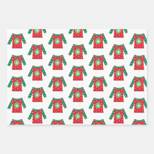 Weihnachtself Feet und hässliche Sweaters Whimsica Geschenkpapier Set (Vorderseite 3)