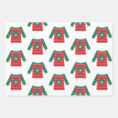 Weihnachtself Feet und hässliche Sweaters Whimsica Geschenkpapier Set (Vorderseite)