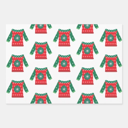 Weihnachtself Feet und hässliche Sweaters Whimsica Geschenkpapier Set (Vorderseite)