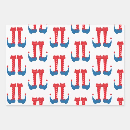 Weihnachtself Feet und Heels Whimsical Geschenkpapier Set (Vorderseite 3)