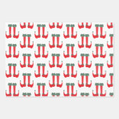 Weihnachtself Feet und Heels Whimsical Geschenkpapier Set (Vorderseite 2)