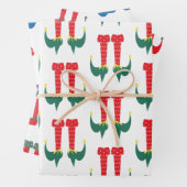 Weihnachtself Feet und Heels Whimsical Geschenkpapier Set (Beispiel)