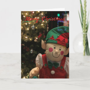 Weihnachtself Feiertagskarte