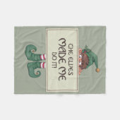 Weihnachtself Fleecedecke (Vorderseite (Horizontal))