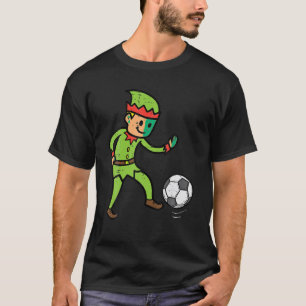 Weihnachtself Fußball Niedlich Fußball Weihnachtsm T-Shirt