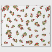 Weihnachtself Geschenkpapier (Flach)