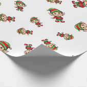 Weihnachtself Geschenkpapier (Ecke)