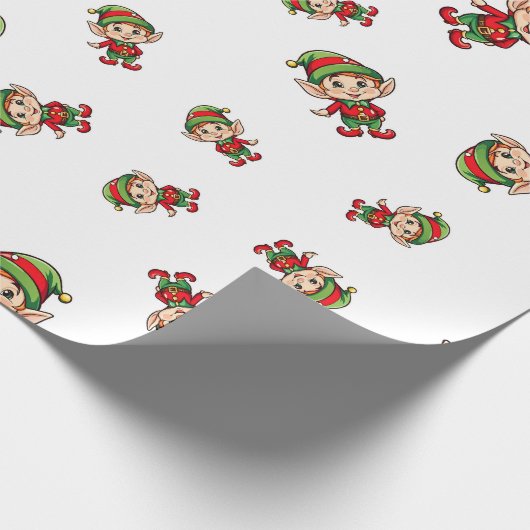 Weihnachtself Geschenkpapier (Ecke)