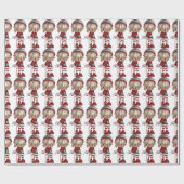Weihnachtself Geschenkpapier (Flach)
