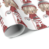 Weihnachtself Geschenkpapier (Rolleneckpunkt)