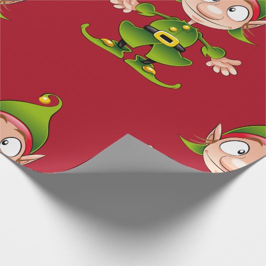 Weihnachtself Geschenkpapier (Ecke)