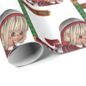 Weihnachtself Geschenkpapier (Rolleneckpunkt)