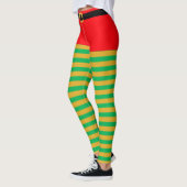 Weihnachtself gestreift Leggings (Links)