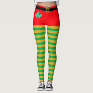 Weihnachtself gestreift Leggings