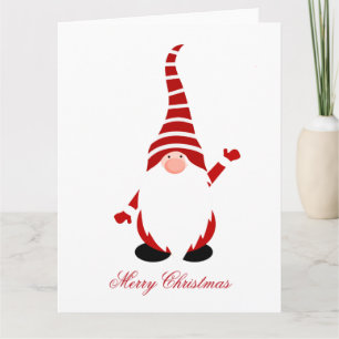 Weihnachtself Gnom Zwerg Santa Feiertag Klassiker Karte