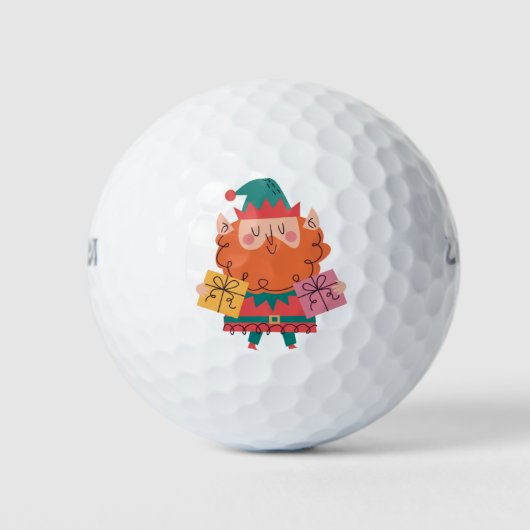 Weihnachtself Golfball (Vorderseite)