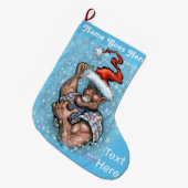 Weihnachtself Großer Weihnachtsstrumpf (Vorderansicht (hängend))