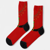 Weihnachtself Helfer Socken (Linkes Detail)