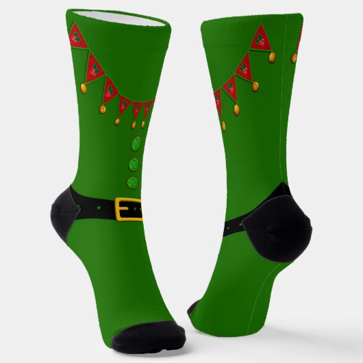 Weihnachtself Helferlein Socken (Gewinkelt)