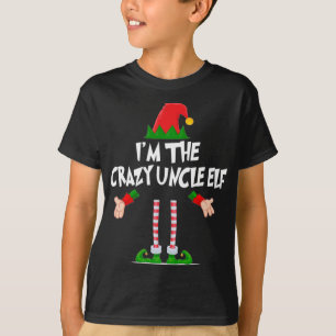 Weihnachtself Ich bin das verrückte Onkel Elf Weih T-Shirt