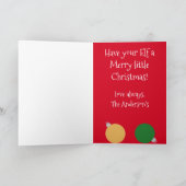 "Weihnachtself" individuell anpassbar Karte (Innenseite)