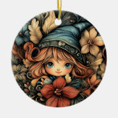 Weihnachtself individuell anpassbar keramik ornament (Vorne)