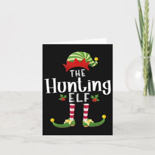 Weihnachtself jagen Matching Pajama X-mas Party Karte