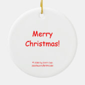 Weihnachtself Keramikornament (Hinten)