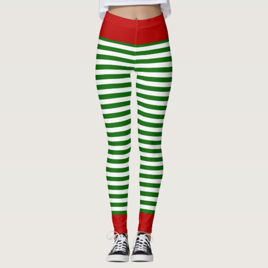 Weihnachtself-Kostüm Leggings (Vorderseite)