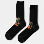 Weihnachtself Kurz Männer Frauen Kinder Socken (Linkes Detail)