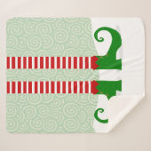 Weihnachtself Legs Sherpa Blanket Sherpadecke (Vorderseite (Horizontal))