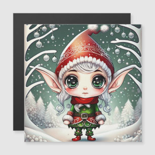 Weihnachtself Magnetkarte