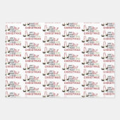 Weihnachtself MERRY LITTLE CHRISTMAS Geschenkpapier Set (Vorderseite)