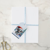Weihnachtself mit Candy Cane Geschenkanhänger (Mit Garn)