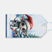 Weihnachtself mit Candy Cane Geschenkanhänger (Vorderseite (Horizontal))