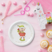 Weihnachtself mit Gegenwart Pappteller (Party)