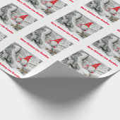 Weihnachtself mit Geschenken Geschenkpapier (Ecke)